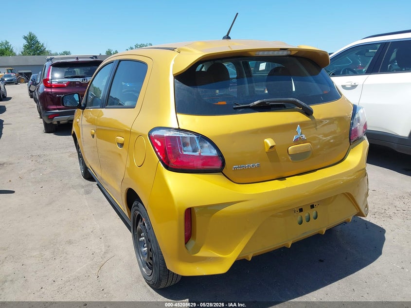 2021 Mitsubishi Mirage VIN ML32AUHJ0MH007213 IAAI salvage auction — HAIL, Salvage Title, sold $2,600 on 2026-07-28 (photo 3)