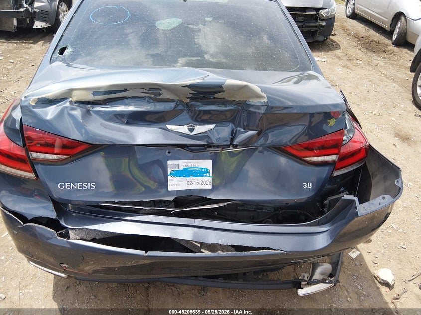 2015 Hyundai Genesis VIN KMHGN4JEXFU083774 IAAI salvage auction — REAR END, Salvage Title, sold $2,250 on 2026-07-23 (photo 6)