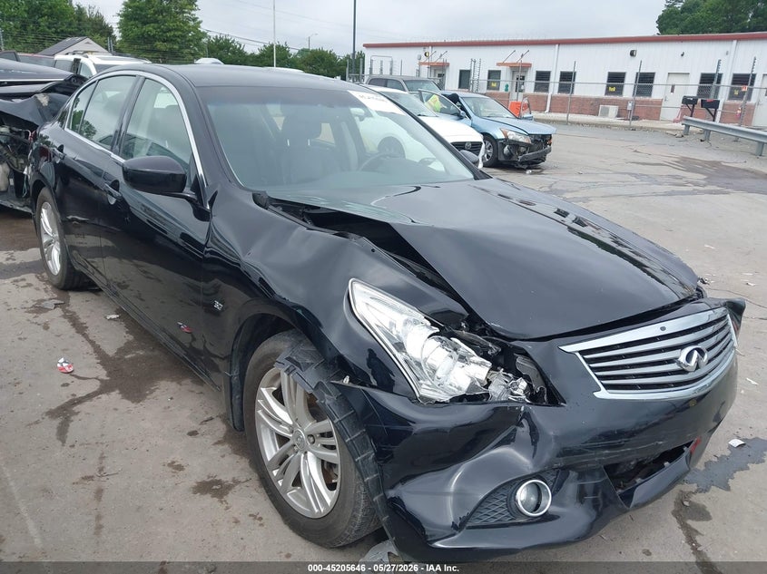 2015 Infiniti Q40 VIN JN1CV6AP8FM502188 IAAI salvage auction — FRONT END, Salvage (North Carolina), sold $1,525 on 2026-07-20 (photo 1)