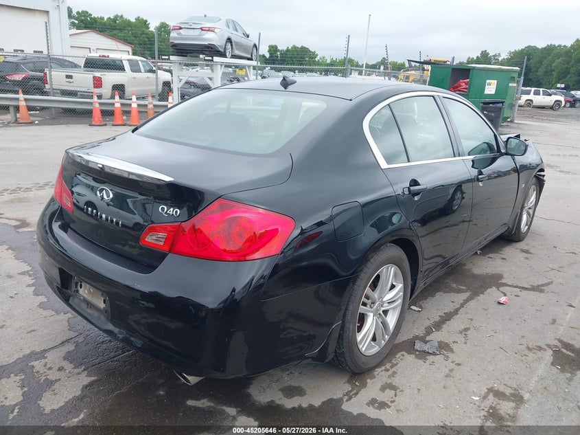 2015 Infiniti Q40 VIN JN1CV6AP8FM502188 IAAI salvage auction — FRONT END, Salvage (North Carolina), sold $1,525 on 2026-07-20 (photo 4)