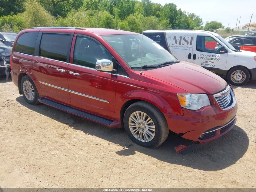 2014 Chrysler Town & country VIN 2C4RC1GG9ER408565 IAAI salvage auction — LEFT FRONT, Salvage Title, sold $450 on 2026-07-22 (photo 1)