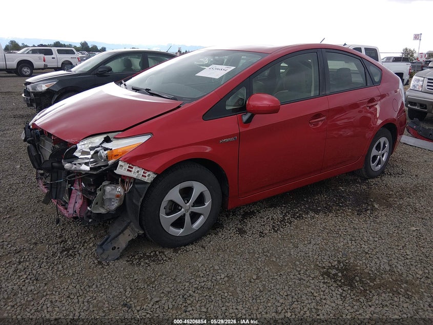 2014 Toyota Prius VIN JTDKN3DU0E0367304 IAAI salvage auction — FRONT END, Salvage Title, sold $2,425 on 2026-07-20 (photo 2)