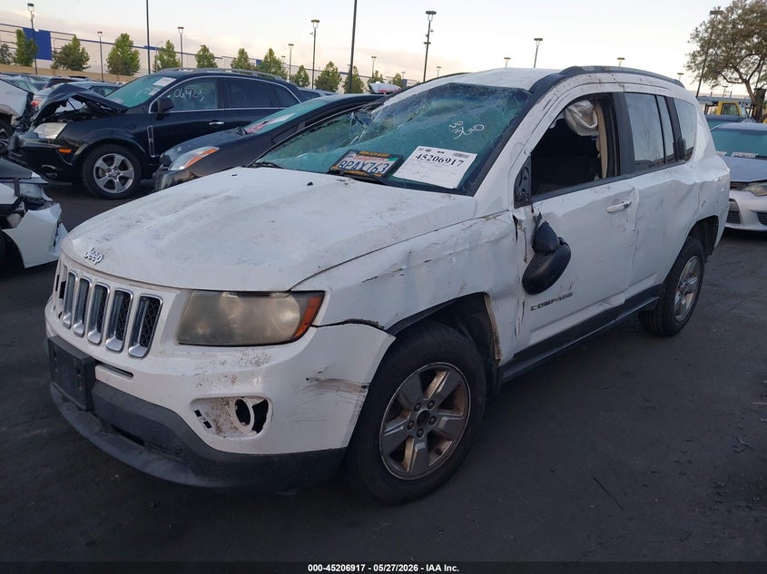 2015 Jeep Compass VIN 1C4NJCBA2FD438546 IAAI salvage auction — ROLLOVER, Non-Repairable Certificate (California), sold $825 on 2026-07-24 (photo 2)