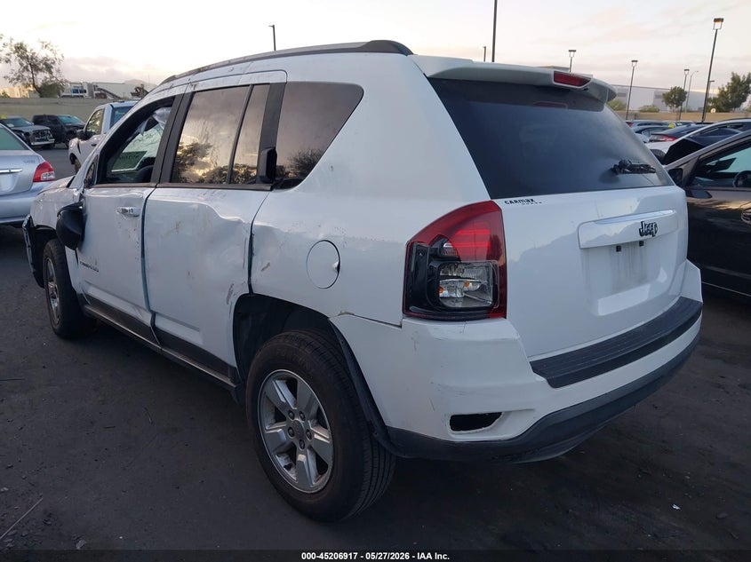 2015 Jeep Compass VIN 1C4NJCBA2FD438546 IAAI salvage auction — ROLLOVER, Non-Repairable Certificate (California), sold $825 on 2026-07-24 (photo 3)