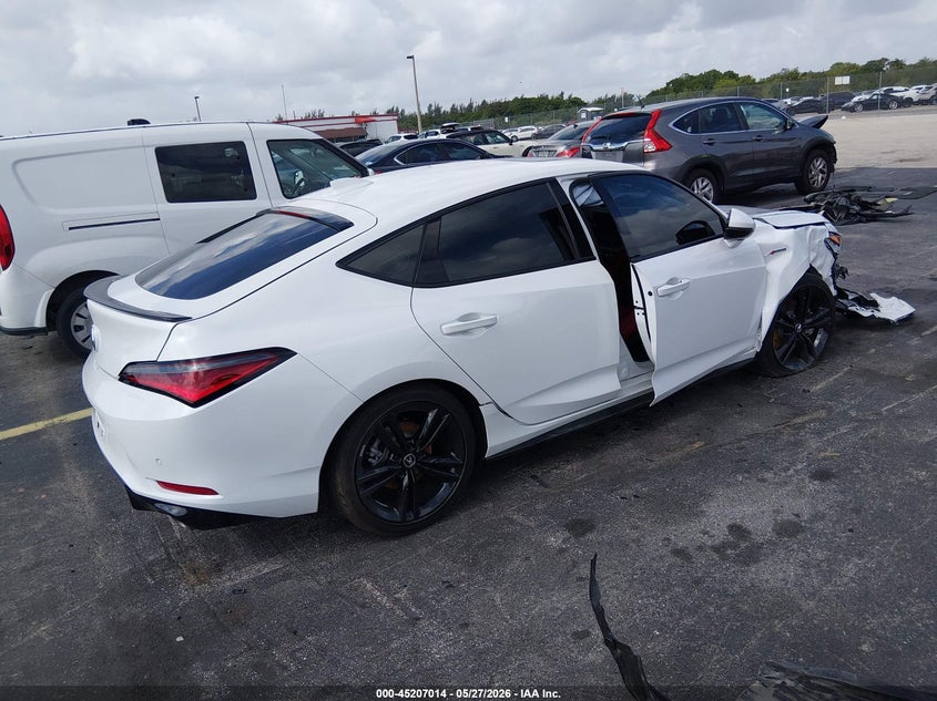 2026 Acura Integra VIN 19UDE4H65TA006296 IAAI salvage auction — RIGHT FRONT, Rebuildable (Florida), sold $7,900 on 2026-07-30 (photo 4)