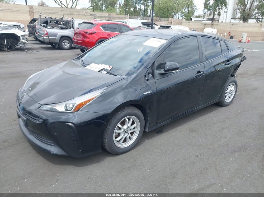 2021 Toyota Prius VIN JTDKAMFU4M3134957 IAAI salvage auction — LEFT REAR, Salvage Certificate (California), sold $2,100 on 2026-07-24 (photo 2)