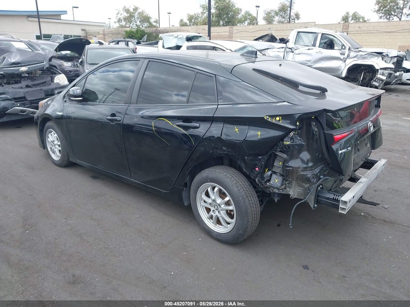2021 Toyota Prius VIN JTDKAMFU4M3134957 IAAI salvage auction — LEFT REAR, Salvage Certificate (California), sold $2,100 on 2026-07-24 (photo 3)