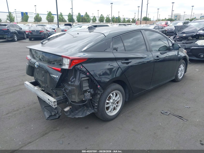 2021 Toyota Prius VIN JTDKAMFU4M3134957 IAAI salvage auction — LEFT REAR, Salvage Certificate (California), sold $2,100 on 2026-07-24 (photo 4)