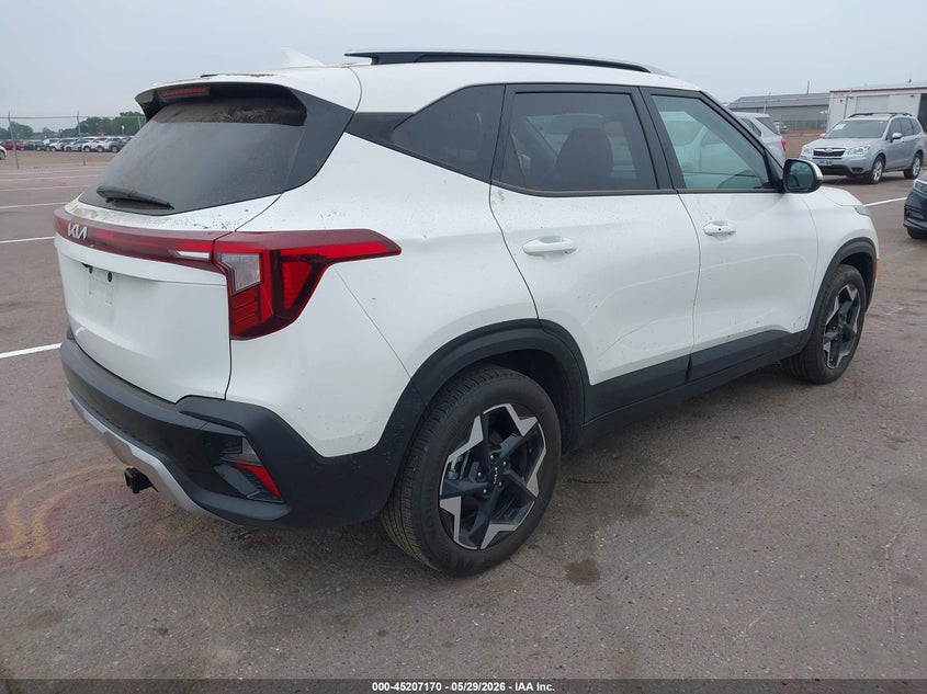 2025 Kia Seltos VIN KNDEU2AA9S7687146 IAAI salvage auction — HAIL, Salvage Title, sold $10,000 on 2026-08-18 (photo 4)