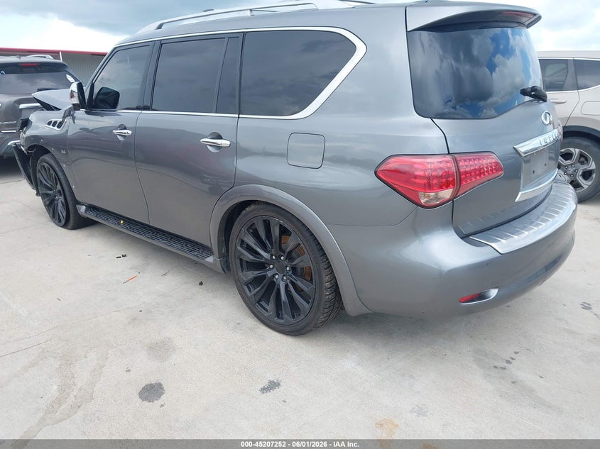 2015 Infiniti Qx80 VIN JN8AZ2ND9F9770224 IAAI salvage auction — FRONT END, Salvage Title, sold $1,300 on 2026-07-31 (photo 3)