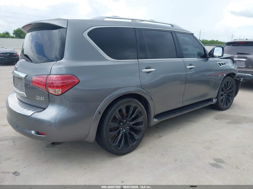 2015 Infiniti Qx80 VIN JN8AZ2ND9F9770224 IAAI salvage auction — FRONT END, Salvage Title, sold $1,300 on 2026-07-31 (photo 4)
