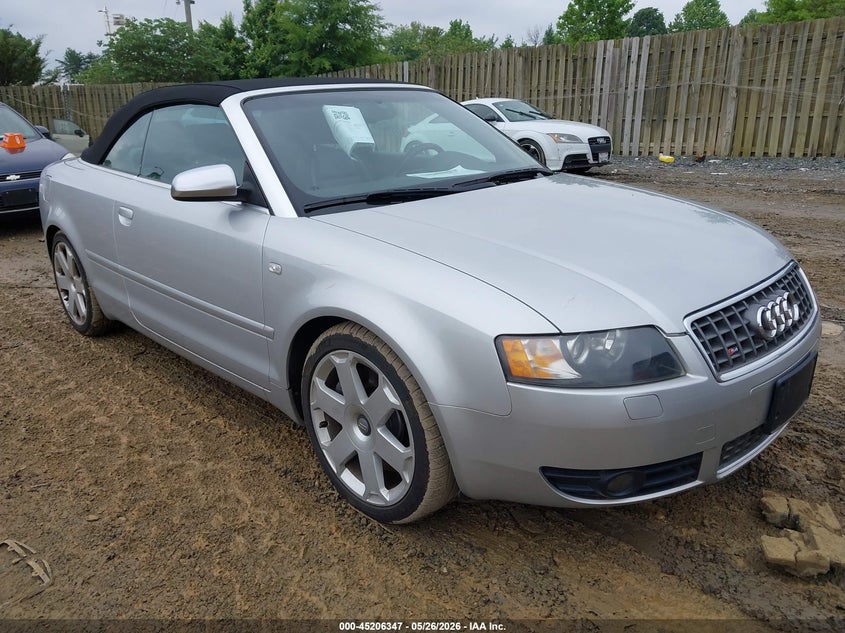2005 Audi S4 VIN WUARL48H35K901491 IAAI salvage auction — LEFT SIDE, Clear (Virginia), sold $4,400 on 2026-07-13 (photo 1)