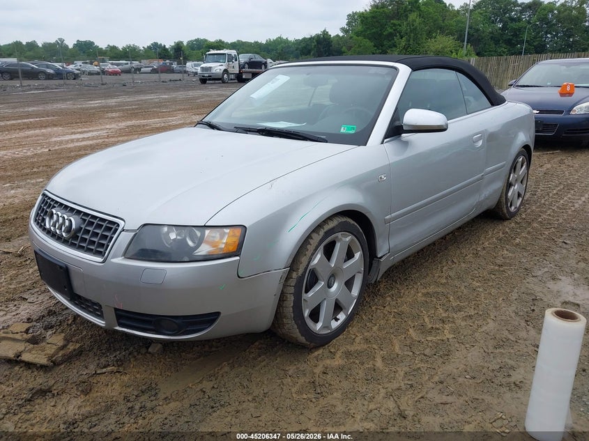 2005 Audi S4 VIN WUARL48H35K901491 IAAI salvage auction — LEFT SIDE, Clear (Virginia), sold $4,400 on 2026-07-13 (photo 2)