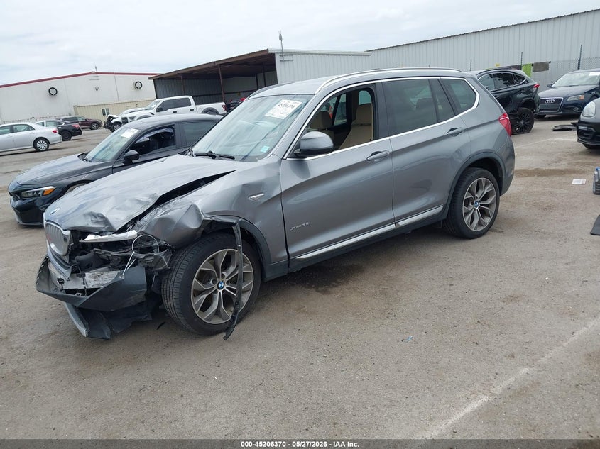 2017 BMW X3 VIN 5UXWX7C50H0U40980 IAAI salvage auction — LEFT FRONT, Salvage (California), sold $3,150 on 2026-07-29 (photo 2)