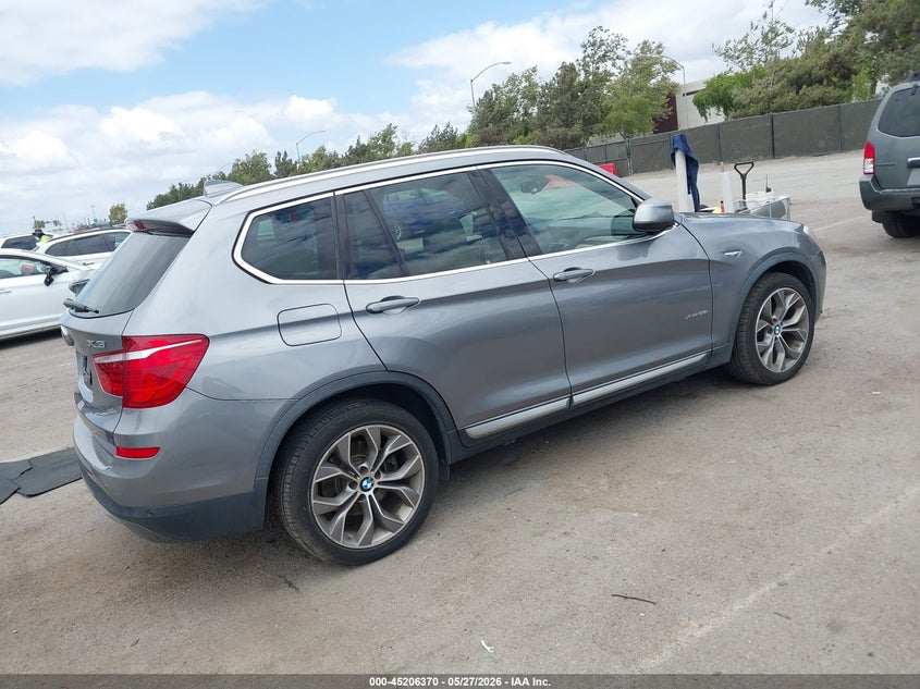 2017 BMW X3 VIN 5UXWX7C50H0U40980 IAAI salvage auction — LEFT FRONT, Salvage (California), sold $3,150 on 2026-07-29 (photo 4)