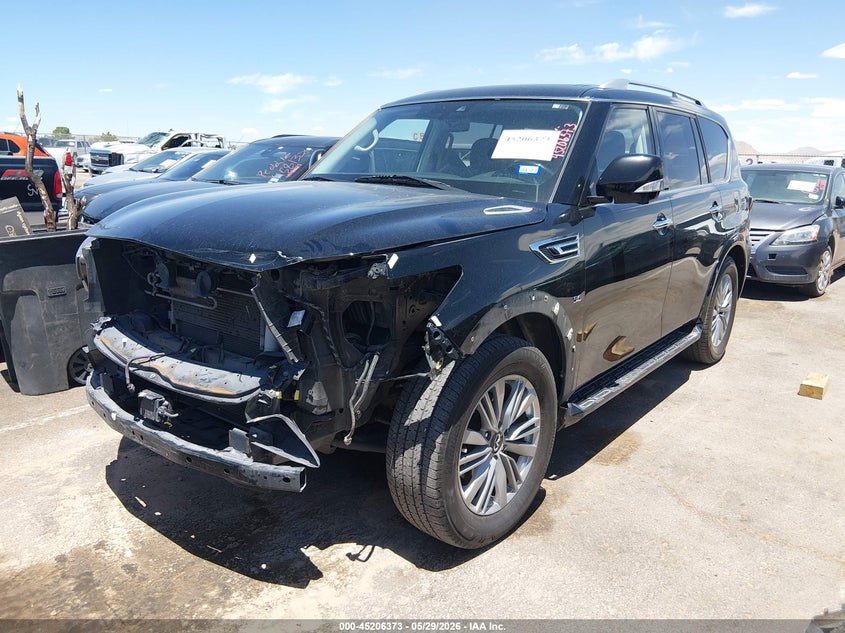 2020 Infiniti Qx80 VIN JN8AZ2NF0L9701953 IAAI salvage auction — FRONT END, Salvage Title, sold $6,700 on 2026-07-15 (photo 2)