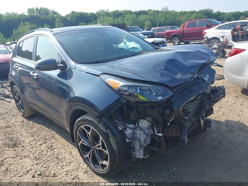 2022 Kia Sportage VIN KNDPRCA67N7006272 IAAI salvage auction — FRONT END, Salvage Title, sold $3,325 on 2026-07-29 (photo 1)