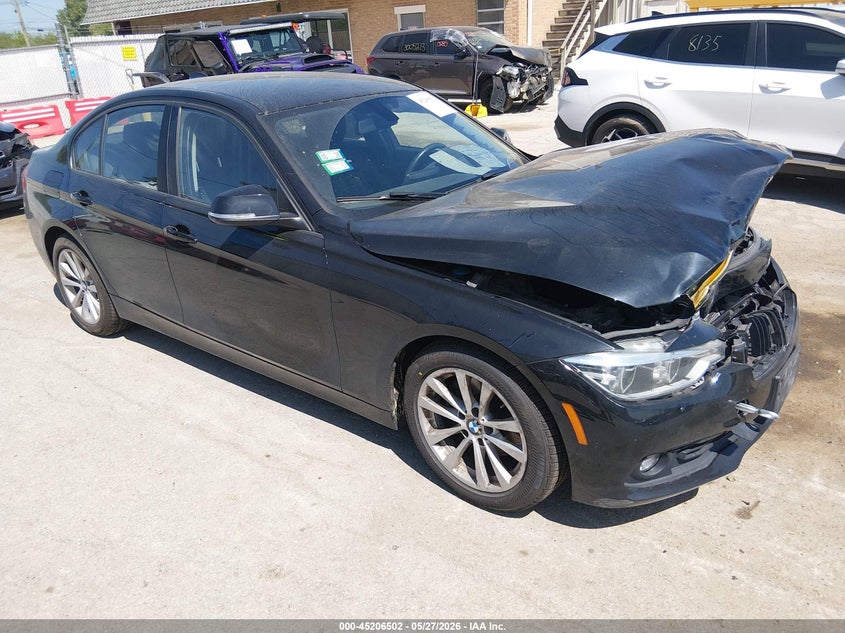 2018 BMW 3er VIN WBA8E5G50JNU45973 IAAI salvage auction — FRONT END, Salvage Title, sold $450 on 2026-09-08 (photo 1)