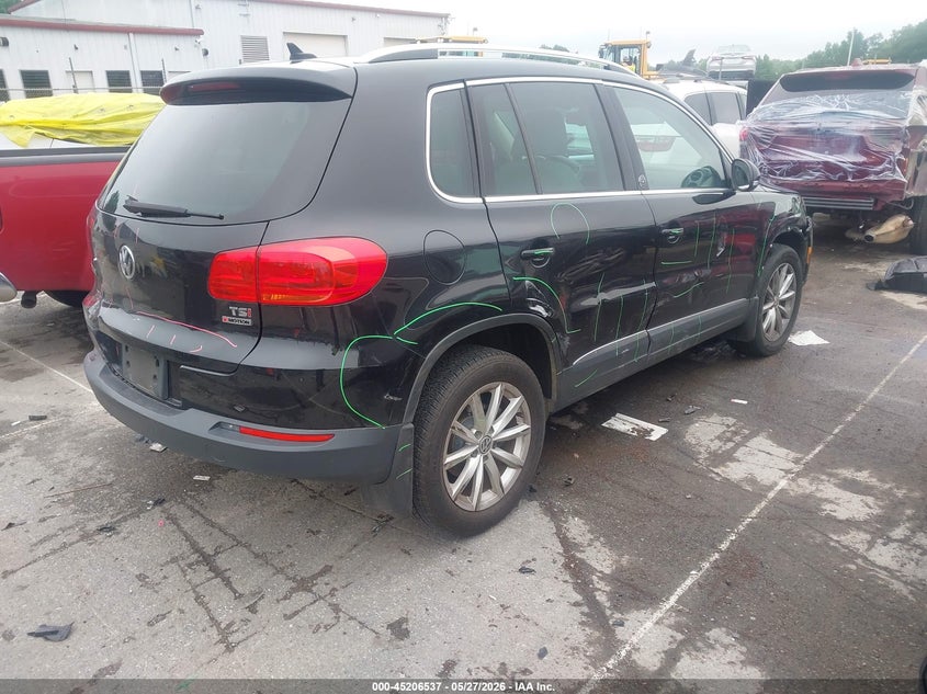 2017 Volkswagen Tiguan VIN WVGSV7AX2HK015142 IAAI salvage auction — FRONT & REAR, Salvage (Idaho), sold $1,450 on 2026-07-13 (photo 4)