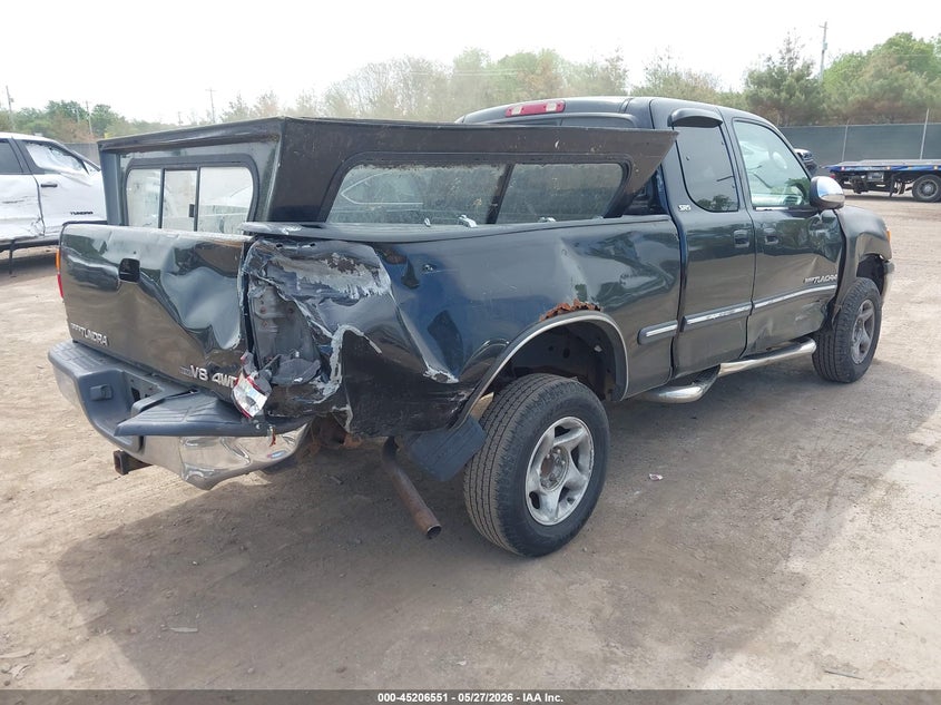 2001 Toyota Tundra VIN 5TBBT44151S187270 IAAI salvage auction — RIGHT REAR, Clear (Indiana), sold $975 on 2026-07-14 (photo 4)