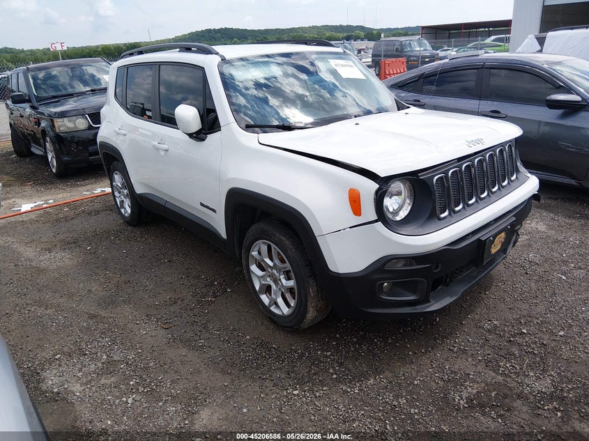 2016 Jeep Renegade VIN ZACCJABT0GPD08233 IAAI salvage auction — FRONT END, Clear (Oklahoma), sold $1,500 on 2026-07-28 (photo 1)