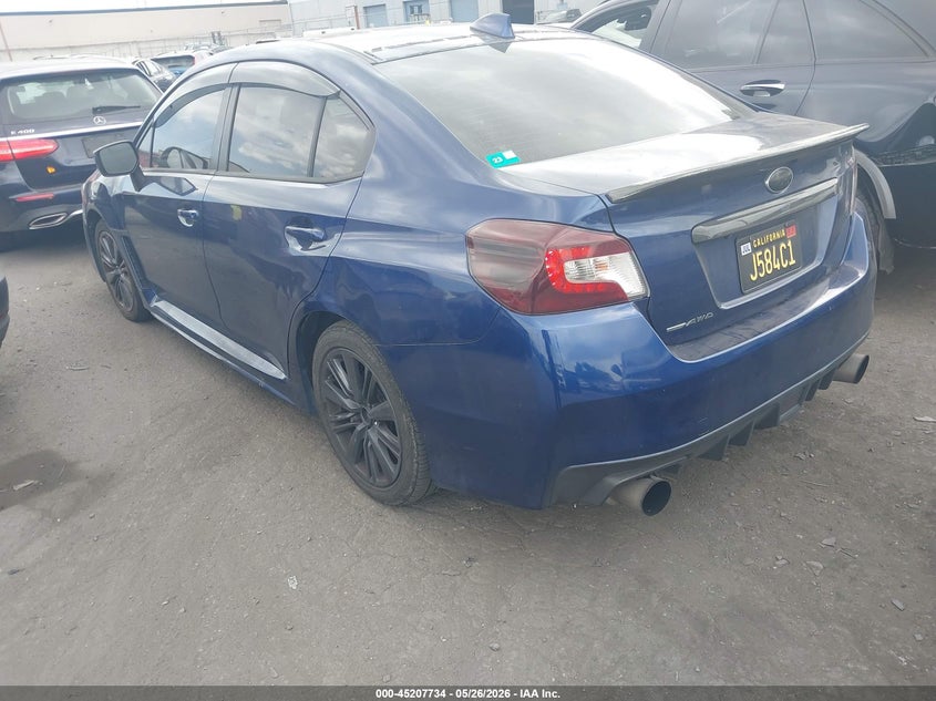 2015 Subaru Wrx VIN JF1VA1A6XF9807891 IAAI salvage auction — RIGHT FRONT, Salvage Certificate (California), sold $4,400 on 2026-07-08 (photo 3)