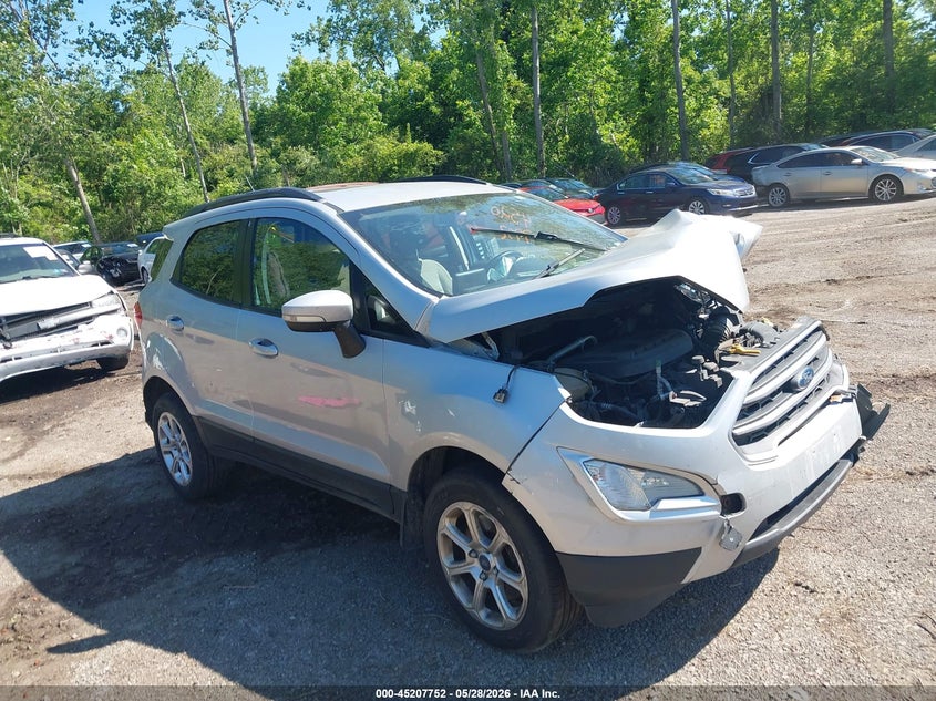 2018 Ford Ecosport VIN MAJ6P1UL4JC160582 IAAI salvage auction — FRONT END, Salvage Title, sold $25 on 2026-07-28 (photo 1)