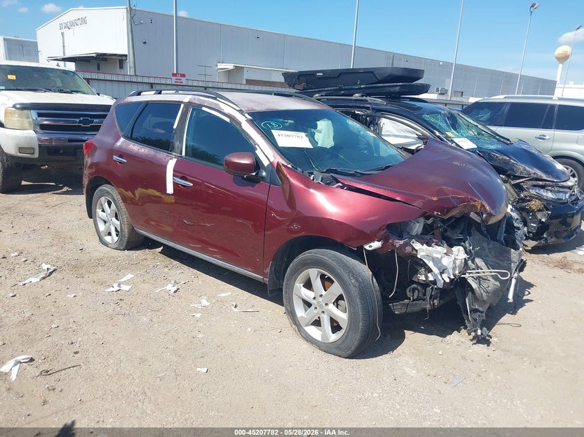 2010 Nissan Murano VIN JN8AZ1MWXAW103542 IAAI salvage auction — FRONT END, Salvage (Idaho), sold $100 on 2026-07-09 (photo 1)
