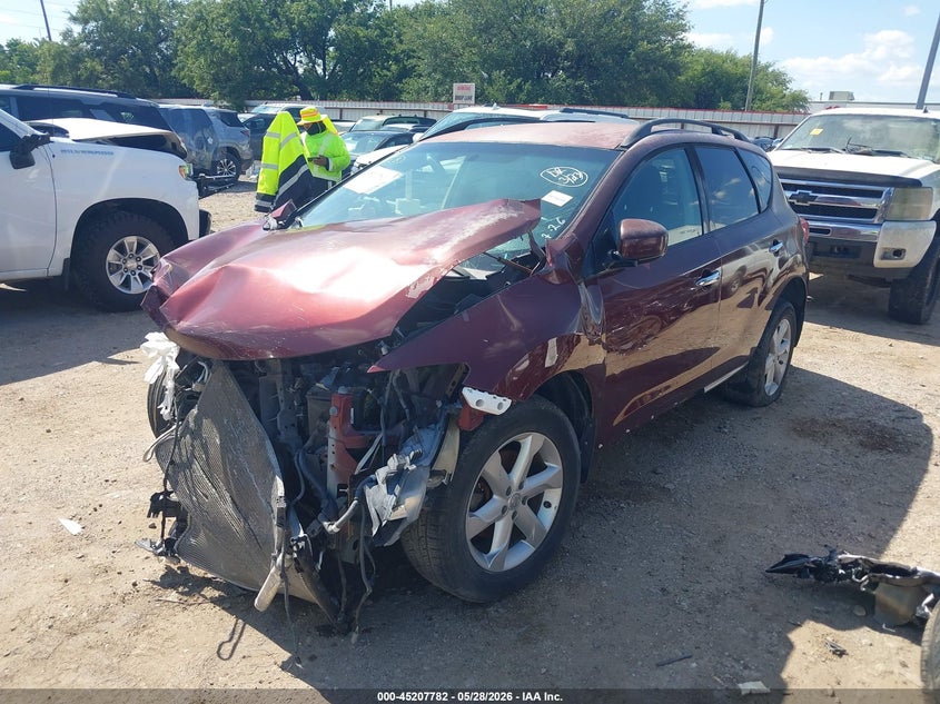 2010 Nissan Murano VIN JN8AZ1MWXAW103542 IAAI salvage auction — FRONT END, Salvage (Idaho), sold $100 on 2026-07-09 (photo 2)
