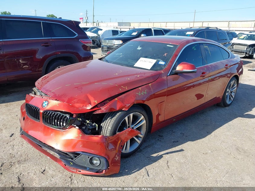 2019 BMW 4er VIN WBA4J1C50KBM17974 IAAI salvage auction — FRONT END, Salvage Title, sold $7,100 on 2026-08-12 (photo 2)
