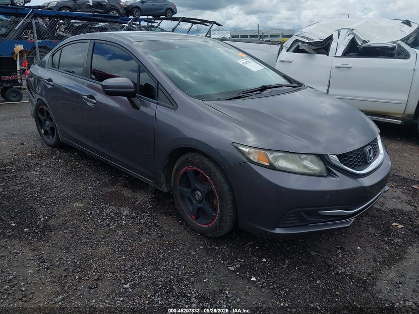 2015 Honda Civic VIN 19XFB2F57FE020880 IAAI salvage auction — RIGHT REAR, Salvage Title, sold $1,750 on 2026-07-28 (photo 1)