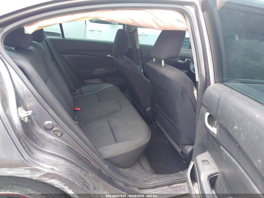 2015 Honda Civic VIN 19XFB2F57FE020880 IAAI salvage auction — RIGHT REAR, Salvage Title, sold $1,750 on 2026-07-28 (photo 8)