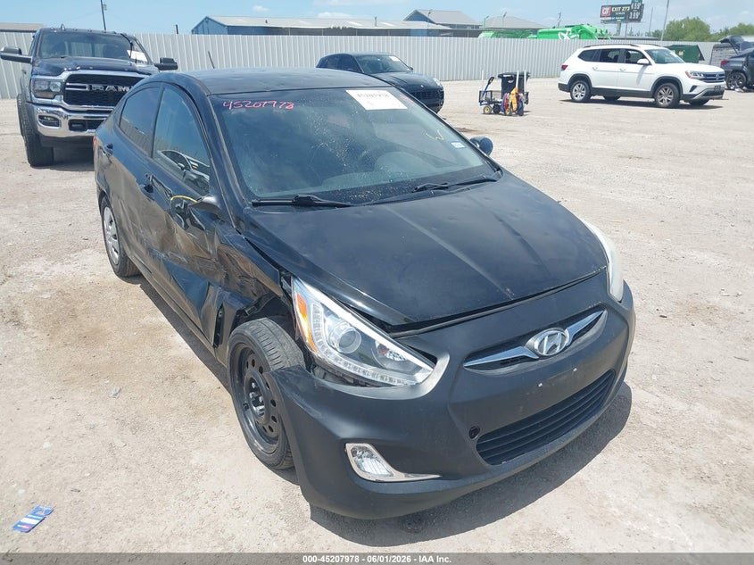 2014 Hyundai Accent VIN KMHCU4AE8EU618410 IAAI salvage auction — RIGHT SIDE, Original (Texas), sold $800 on 2026-07-29 (photo 1)