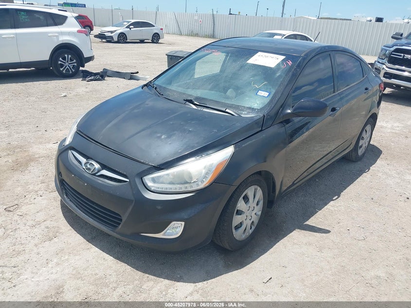 2014 Hyundai Accent VIN KMHCU4AE8EU618410 IAAI salvage auction — RIGHT SIDE, Original (Texas), sold $800 on 2026-07-29 (photo 2)