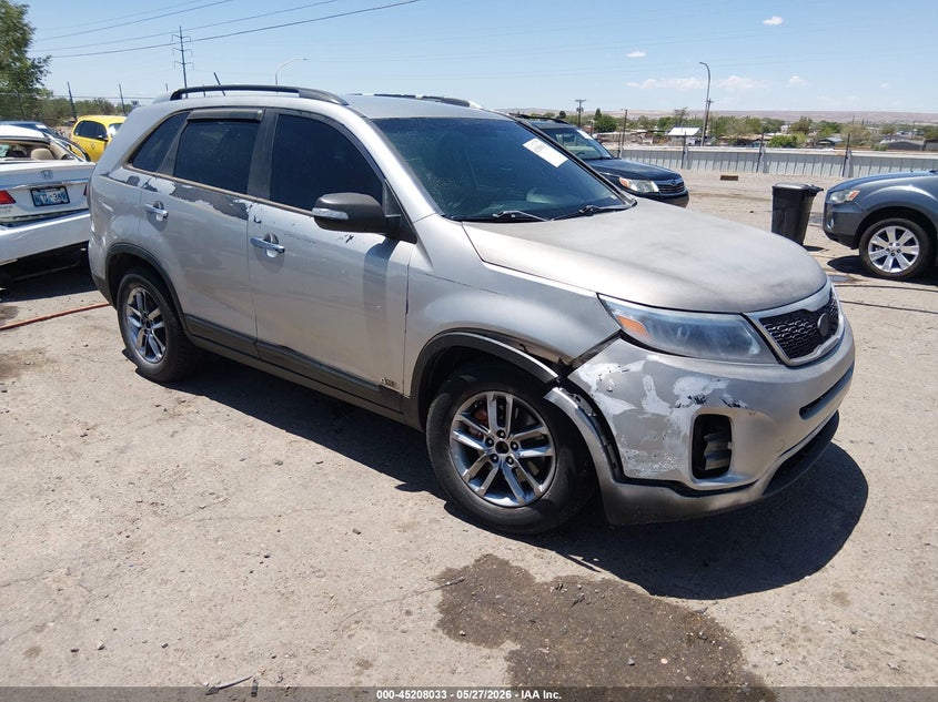 2015 Kia Sorento VIN 5XYKTDA78FG649874 IAAI salvage auction — RIGHT FRONT, Salvage (New Mexico), sold $1,500 on 2026-07-06 (photo 1)