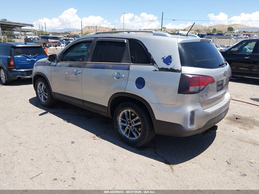 2015 Kia Sorento VIN 5XYKTDA78FG649874 IAAI salvage auction — RIGHT FRONT, Salvage (New Mexico), sold $1,500 on 2026-07-06 (photo 3)