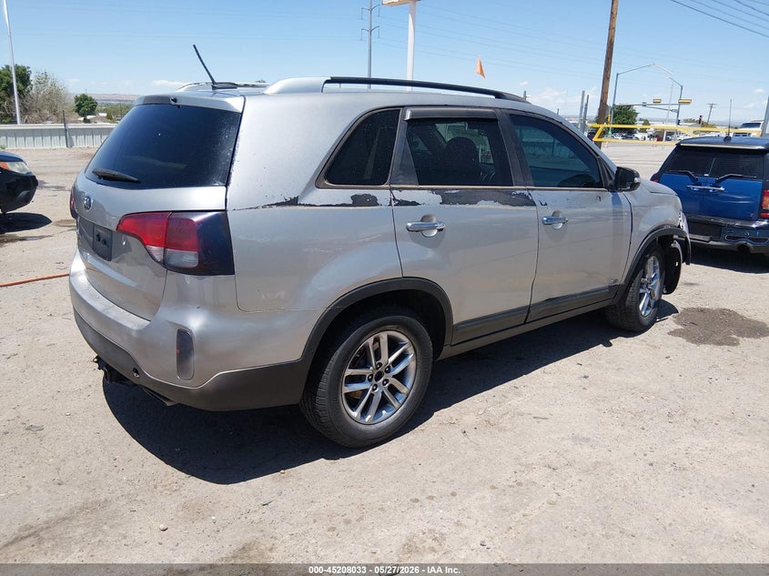 2015 Kia Sorento VIN 5XYKTDA78FG649874 IAAI salvage auction — RIGHT FRONT, Salvage (New Mexico), sold $1,500 on 2026-07-06 (photo 4)