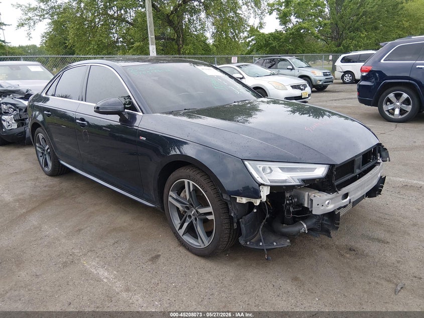 2017 Audi A4 VIN WAUFNAF4XHN065817 IAAI salvage auction — FRONT END, Salvage (New Jersey), sold $8,700 on 2026-07-16 (photo 1)