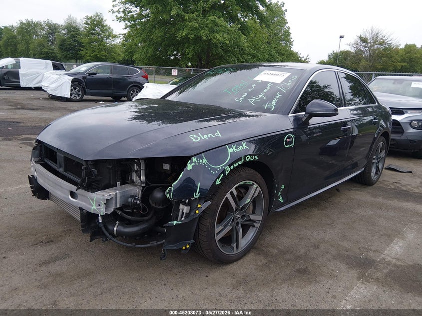 2017 Audi A4 VIN WAUFNAF4XHN065817 IAAI salvage auction — FRONT END, Salvage (New Jersey), sold $8,700 on 2026-07-16 (photo 2)