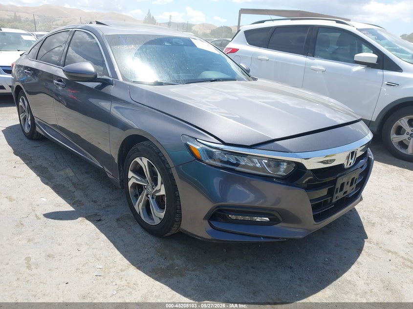 2018 Honda Accord VIN 1HGCV1F43JA153404 IAAI salvage auction — LEFT REAR, Salvage Title, sold $4,500 on 2026-07-09 (photo 1)