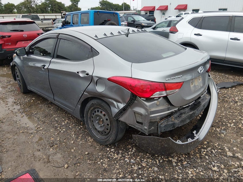 2012 Hyundai Elantra VIN KMHDH4AE4CU299481 IAAI salvage auction — REAR END, Original (Texas), sold $450 on 2026-07-28 (photo 3)