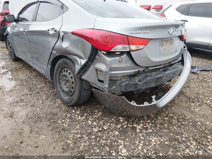 2012 Hyundai Elantra VIN KMHDH4AE4CU299481 IAAI salvage auction — REAR END, Original (Texas), sold $450 on 2026-07-28 (photo 6)