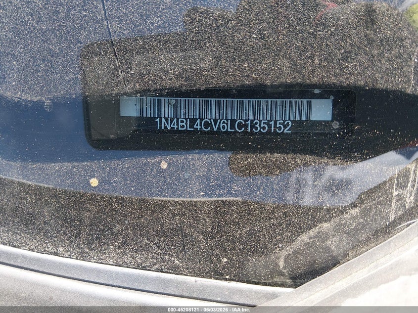 2020 Nissan Altima VIN 1N4BL4CV6LC135152 IAAI salvage auction — RIGHT FRONT, Salvage Title, sold $3,650 on 2026-07-09 (photo 9)