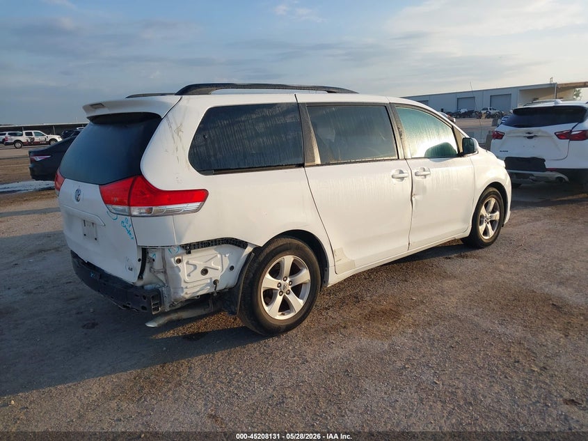 2011 Toyota Sienna VIN 5TDKK3DC8BS072637 IAAI salvage auction — REAR END, Original (Texas), sold $2,125 on 2026-07-08 (photo 4)