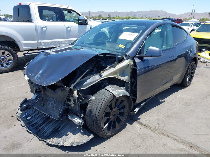 2021 Tesla Model y VIN 5YJYGDEE7MF245721 IAAI salvage auction — LEFT FRONT, Salvage Title, sold $6,550 on 2026-07-14 (photo 6)