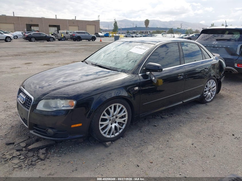 2008 Audi A4 VIN WAUDF78E58A139777 IAAI salvage auction — REAR END, Salvage (California), sold $375 on 2026-07-06 (photo 2)
