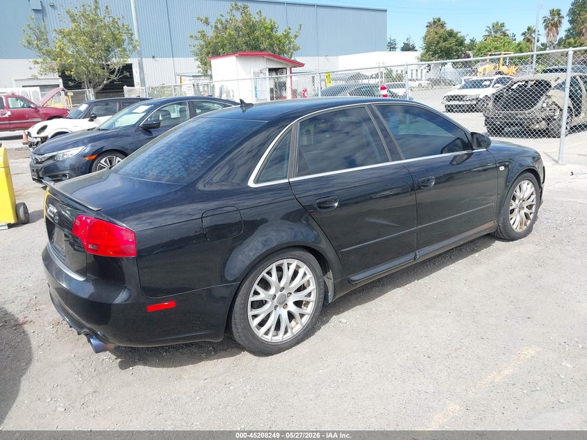 2008 Audi A4 VIN WAUDF78E58A139777 IAAI salvage auction — REAR END, Salvage (California), sold $375 on 2026-07-06 (photo 4)