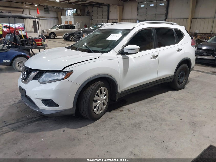 2016 Nissan Rogue VIN KNMAT2MT7GP709893 IAAI salvage auction — RIGHT FRONT, Salvage (North Carolina), sold $650 on 2026-07-09 (photo 2)
