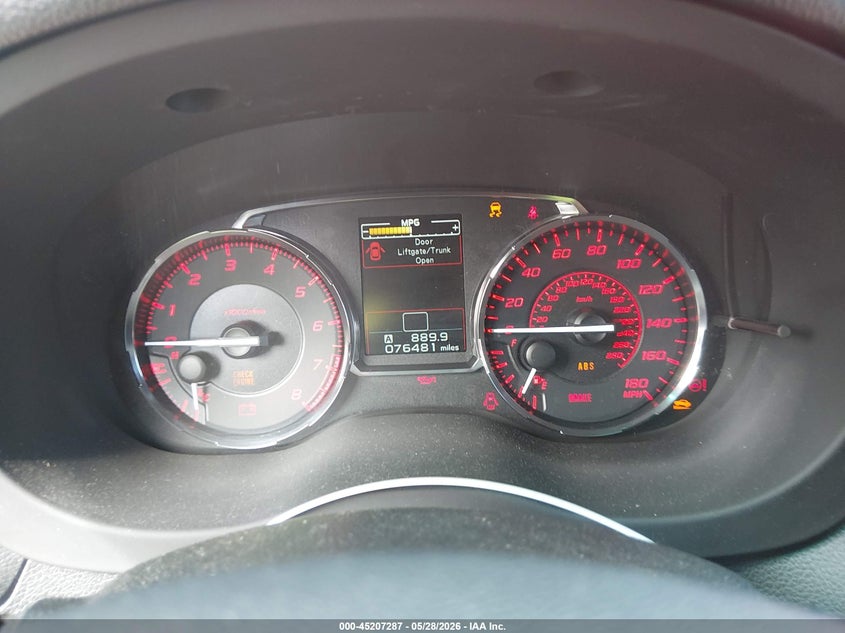 2016 Subaru Wrx VIN JF1VA1B64G9820569 IAAI salvage auction — ENGINE DAMAGE, Salvage Title, sold $2,700 on 2026-07-09 (photo 7)