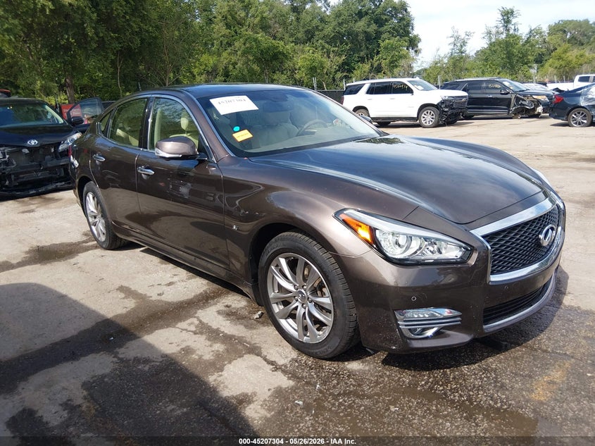 2015 Infiniti Q70 VIN JN1BY1AP6FM541108 IAAI salvage auction — LEFT REAR, Salvage (Kansas), sold $525 on 2026-07-29 (photo 1)